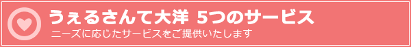 うぇるさんて大洋 5つのサービス